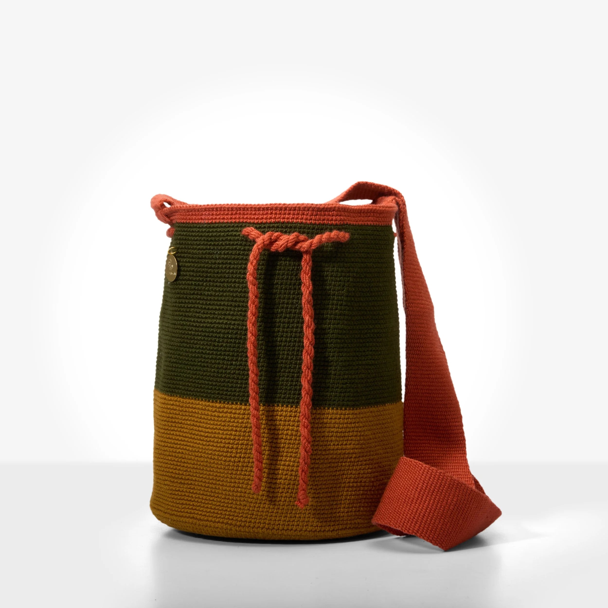 Guambiana shoulder bag (Green & Mustard)