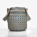 Wayuu Tote Bag (Blue & white line pattern)