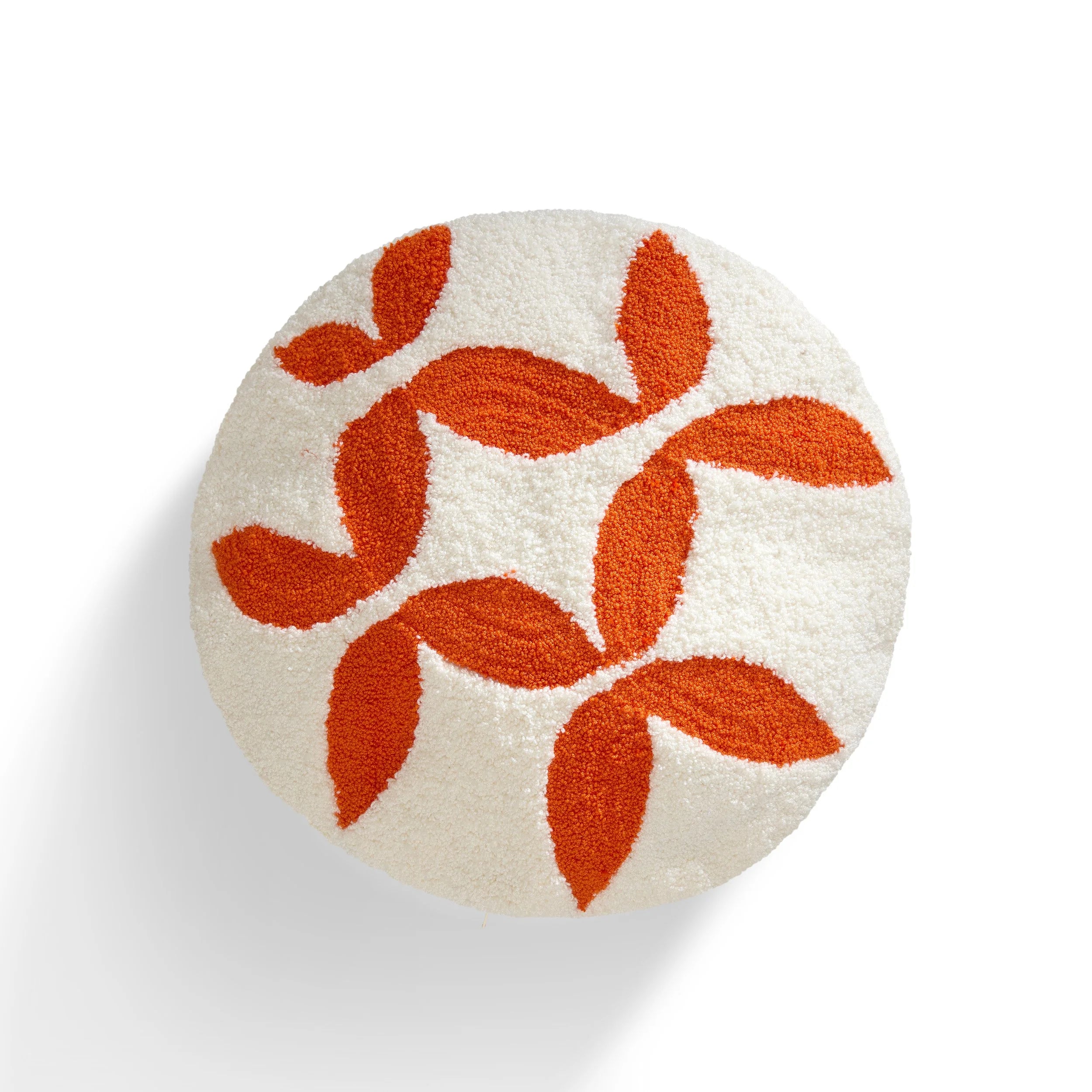 Wayuu Round Pillow (orange and cream)